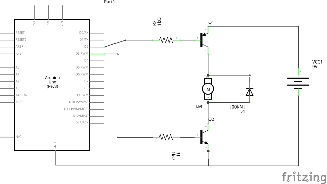 Using the H-Bridge Motor Controller – A Practical Example - Maker and ...