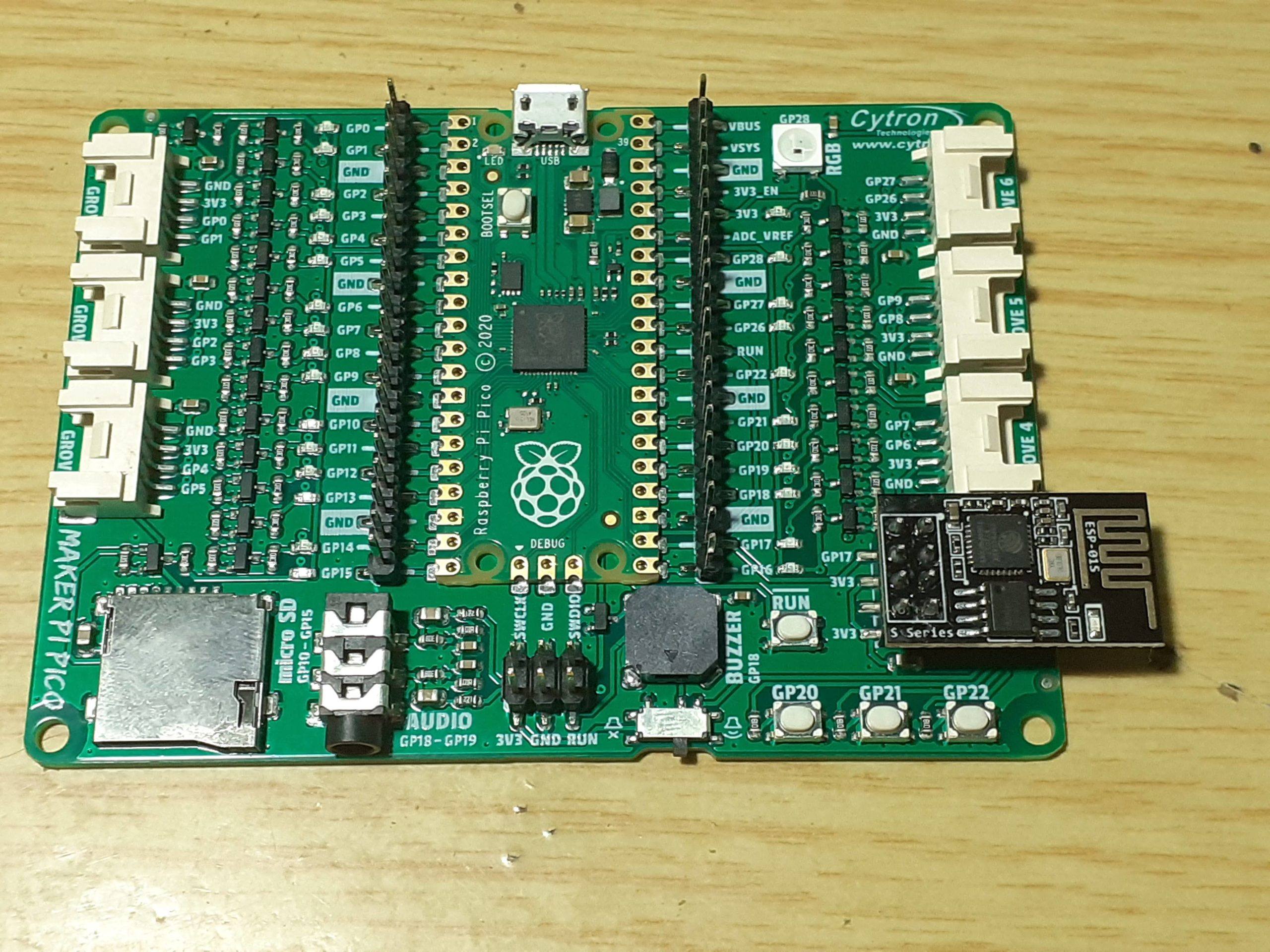 Maker Pi Pico with ESP01S Module