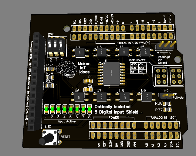 Build your own 8 DI Optically Isolated Arduino Shield – Part 2