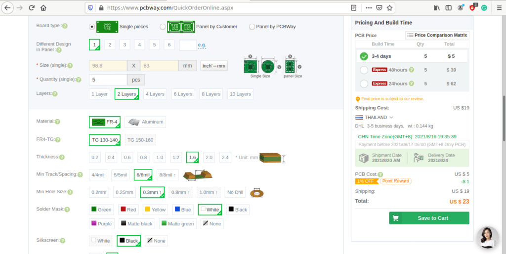 PCBWay PCB Parameters - Page 2