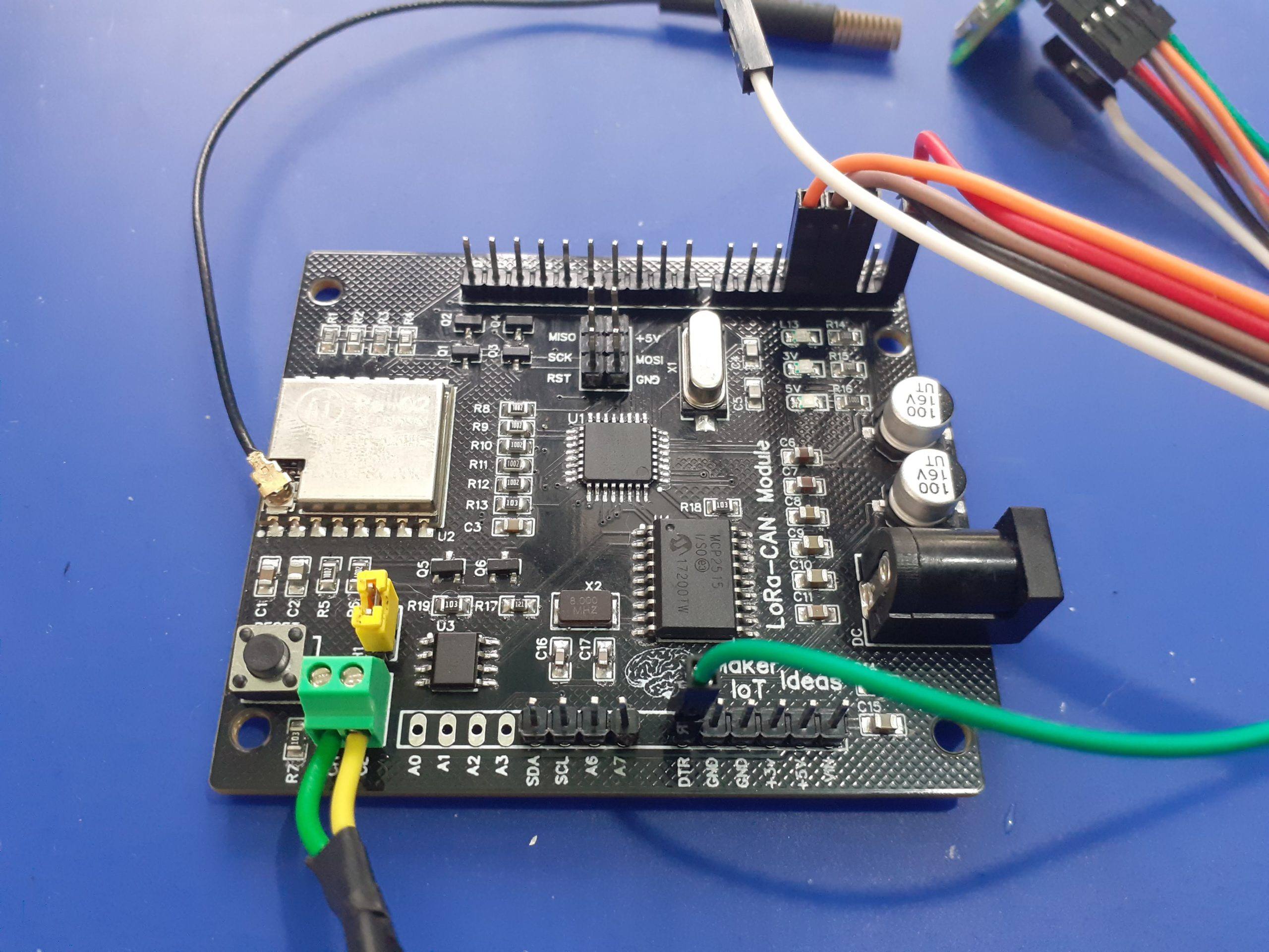 CAN-to-LoRa gateway using RA-02, MCP2515 and ATMEGA328P