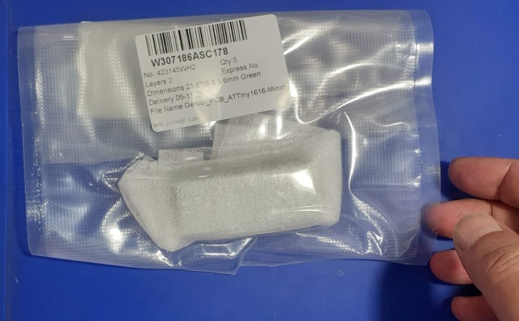 ATTiny1616 QFN Dev board with Can Bus, in packaging - straight from the factory