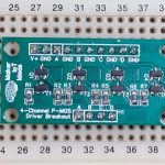 P-Channel Mosfet Driver PCB on a standard Breadboard